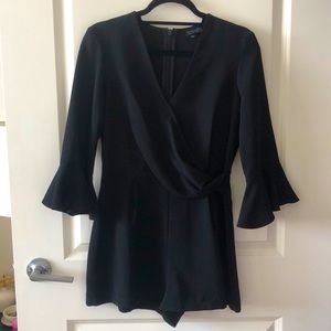 Black Long Sleeve Romper